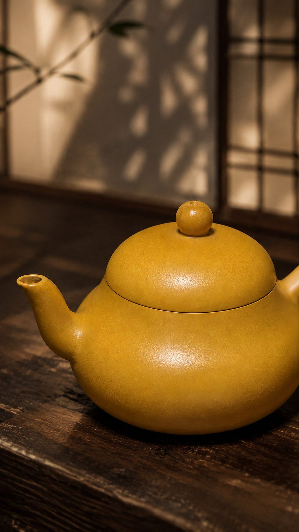 Aili Yixing Zisha Teapot – Golden Zhuni Clay, 100ml