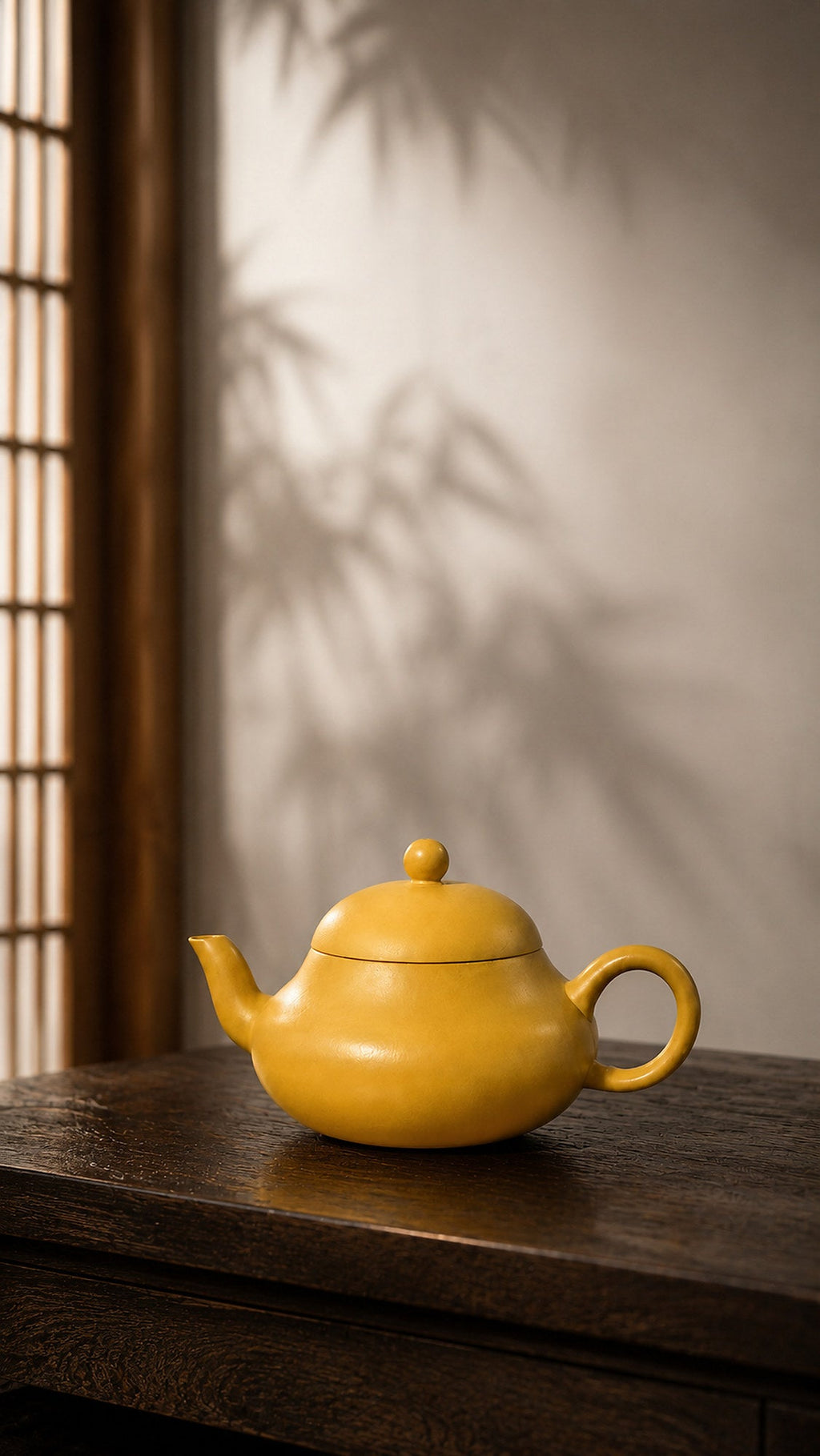Aili Yixing Zisha Teapot – Golden Zhuni Clay, 100ml