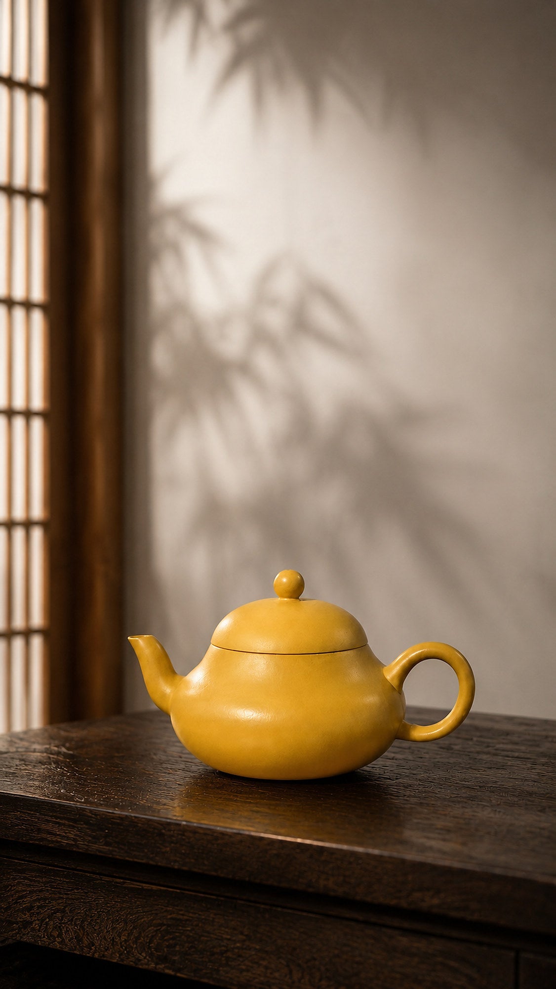 Aili Yixing Zisha Teapot – Golden Zhuni Clay, 100ml