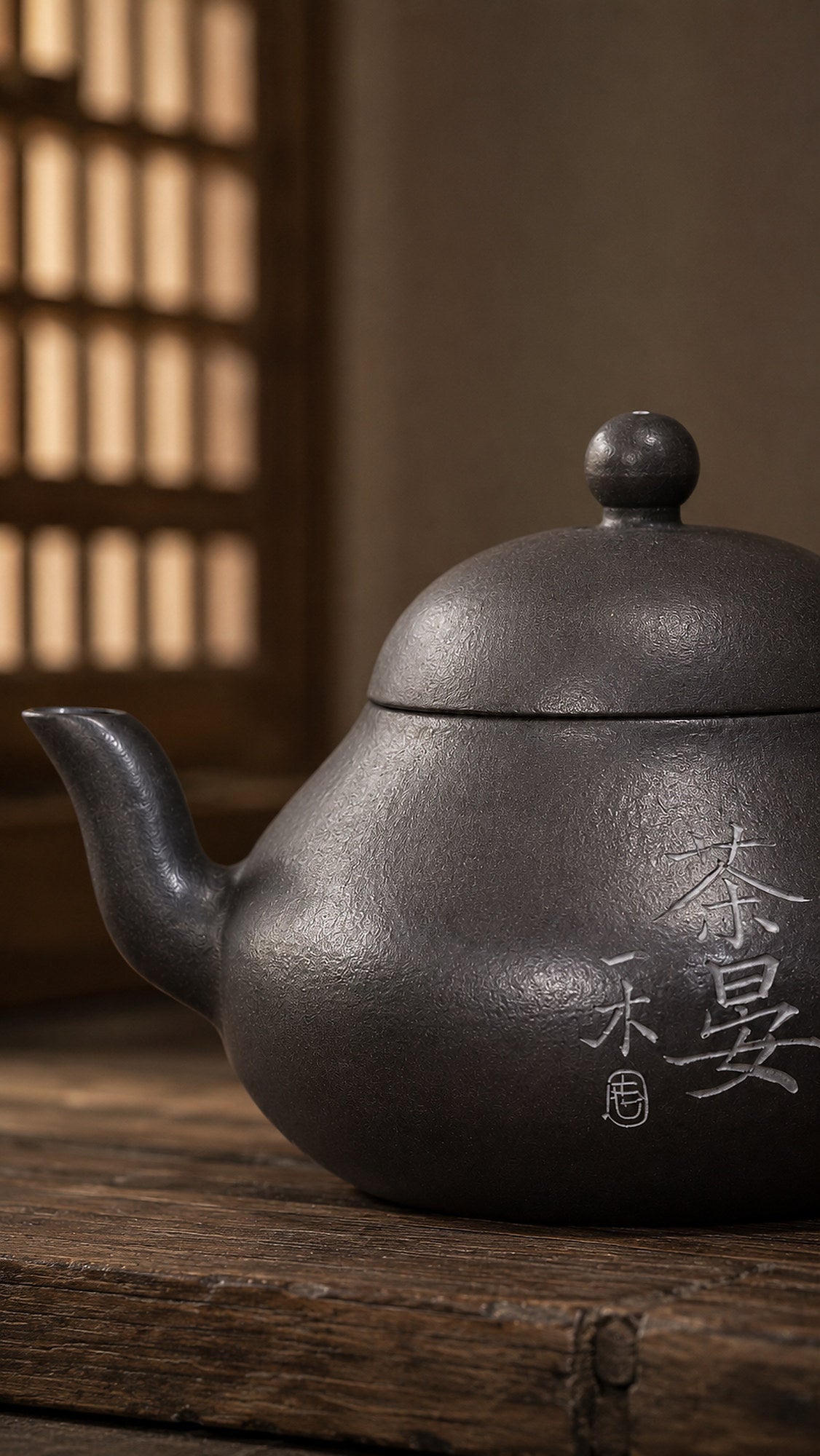 Aili Yixing Zisha Teapot – Reduction-Fired Zhuni Clay, 100ml