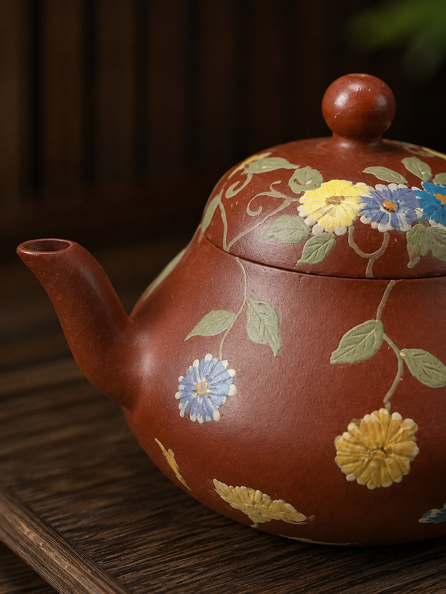 Aili Yixing Zisha Teapot – Zhuni Clay, 80ml – No. 041