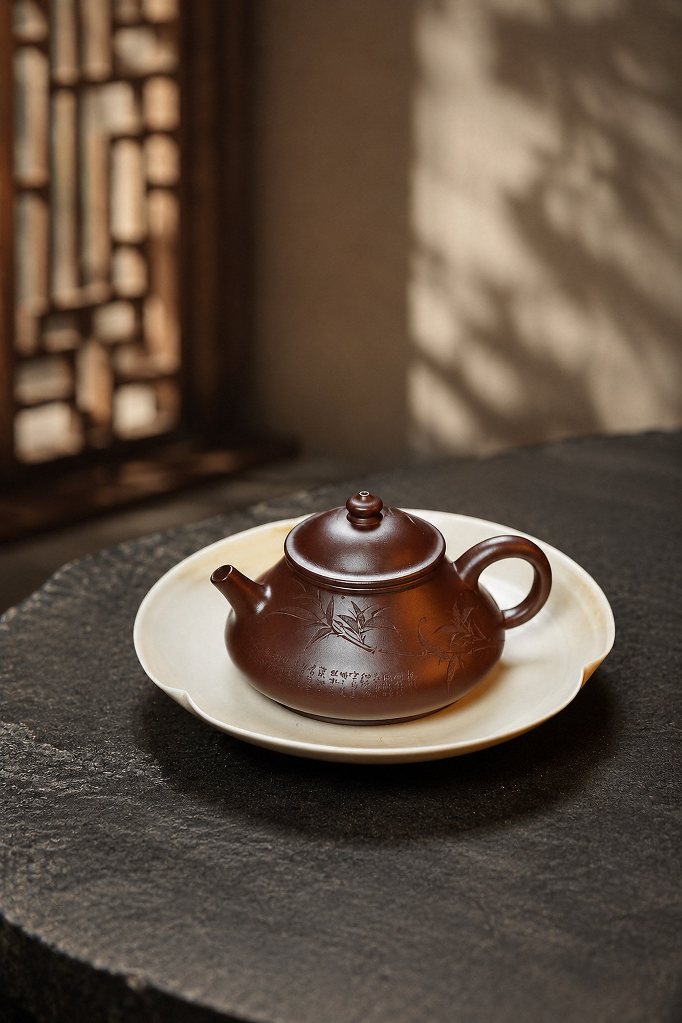 Artisan Design Yixing Zisha Teapot – Aged Zini Clay, 130ml