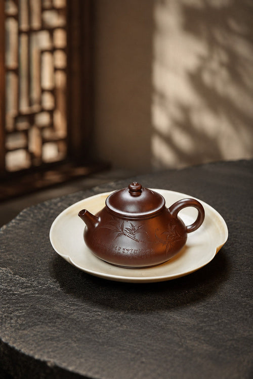 Artisan Design Yixing Zisha Teapot – Aged Zini Clay, 130ml