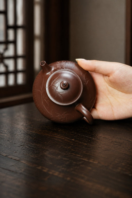 Artisan Design Yixing Zisha Teapot – Aged Zini Clay, 130ml