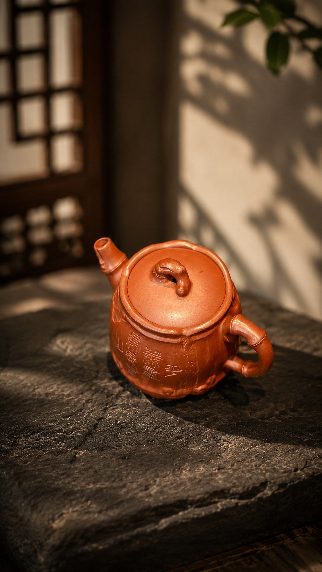 Handmade Artisan Design Yixing Zisha Teapot – Dicaoqing Zini Clay, 100ml