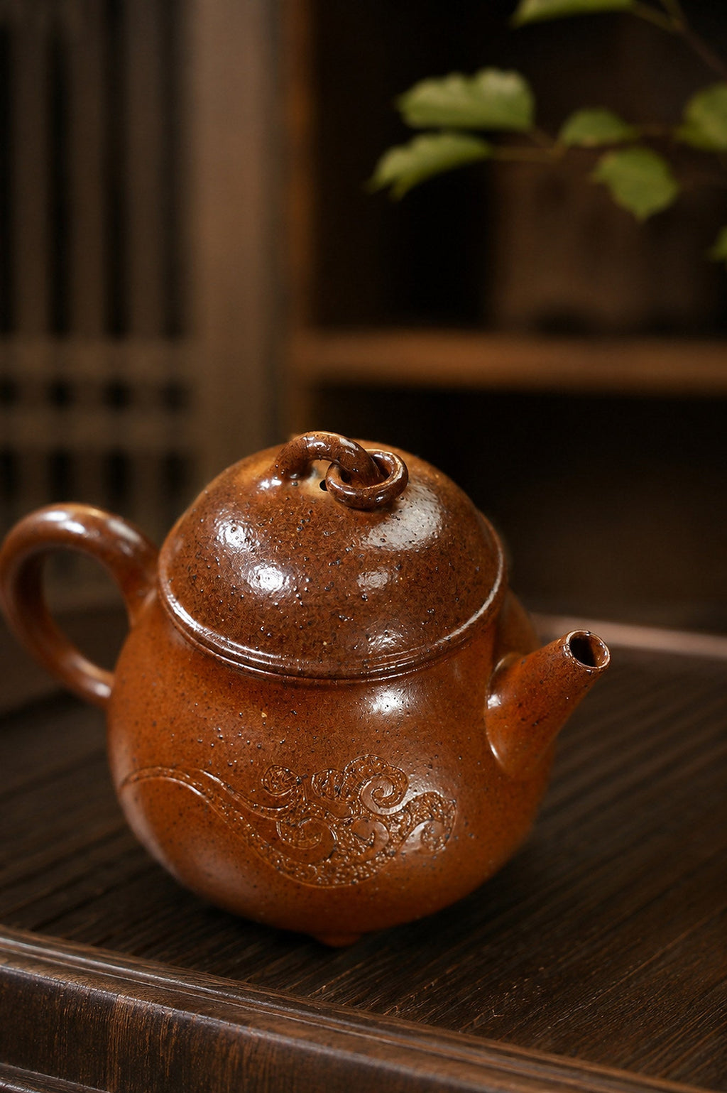 Artisan Design Yixing Zisha Teapot – Golden Duanni Clay, 150ml