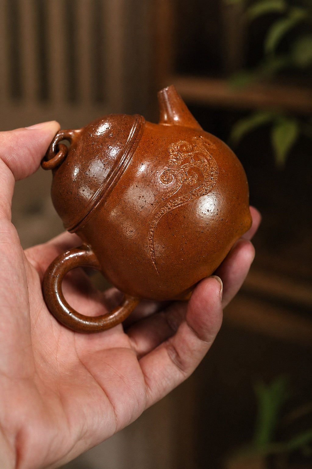 Artisan Design Yixing Zisha Teapot – Golden Duanni Clay, 150ml