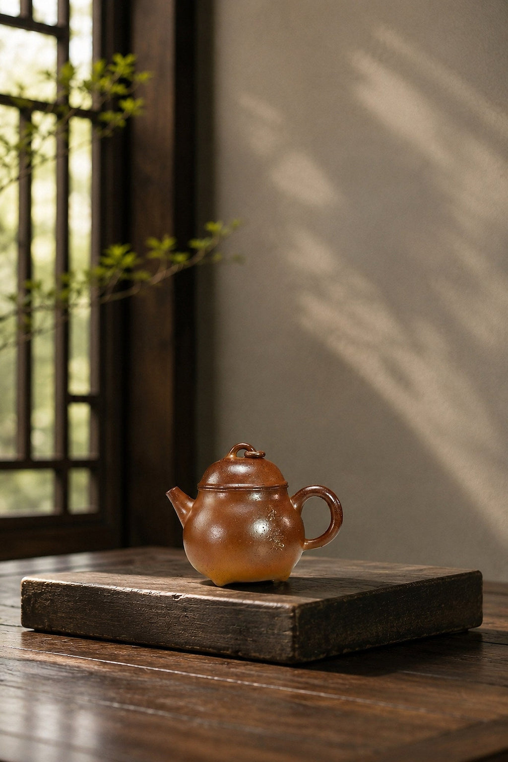 Artisan Design Yixing Zisha Teapot – Golden Duanni Clay, 150ml