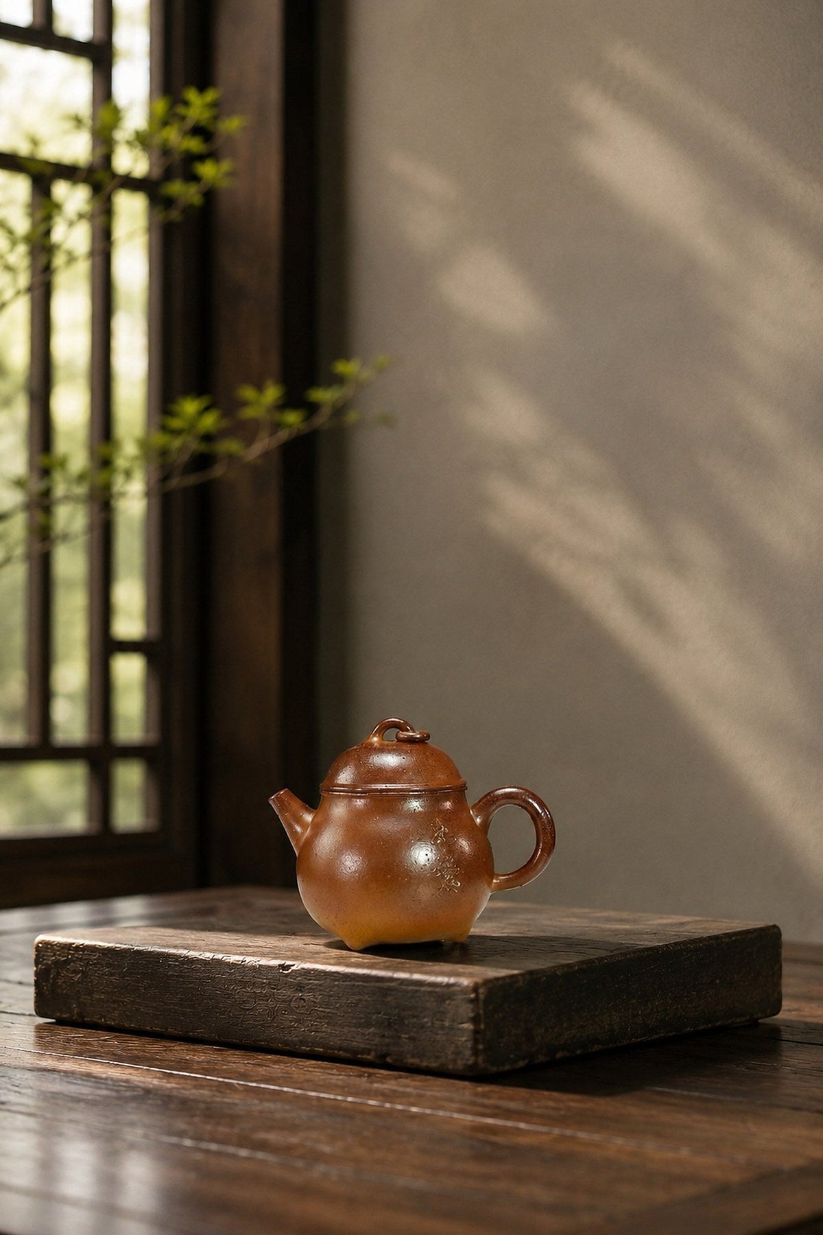 Artisan Design Yixing Zisha Teapot – Golden Duanni Clay, 150ml