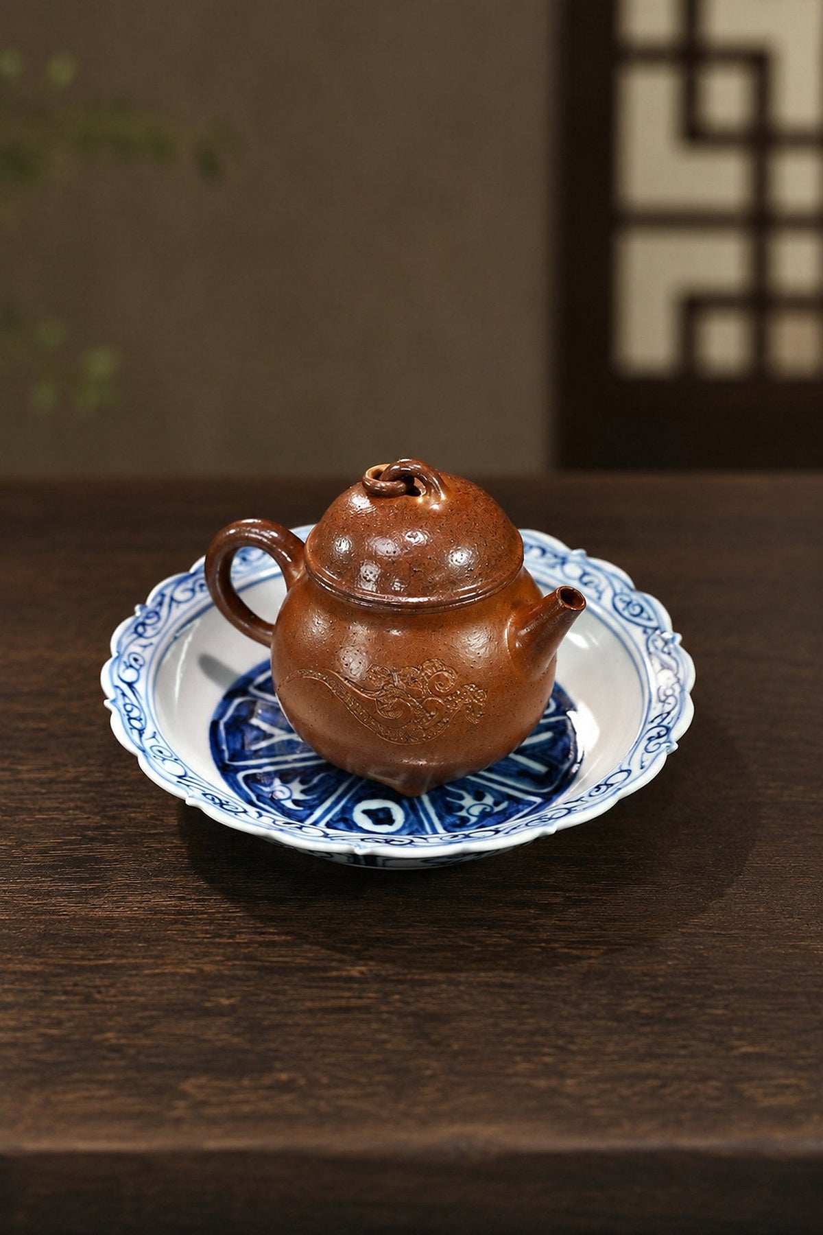 Artisan Design Yixing Zisha Teapot – Golden Duanni Clay, 150ml