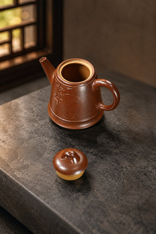 Artisan Design Yixing Zisha Teapot – Golden Duanni Clay, 90ml