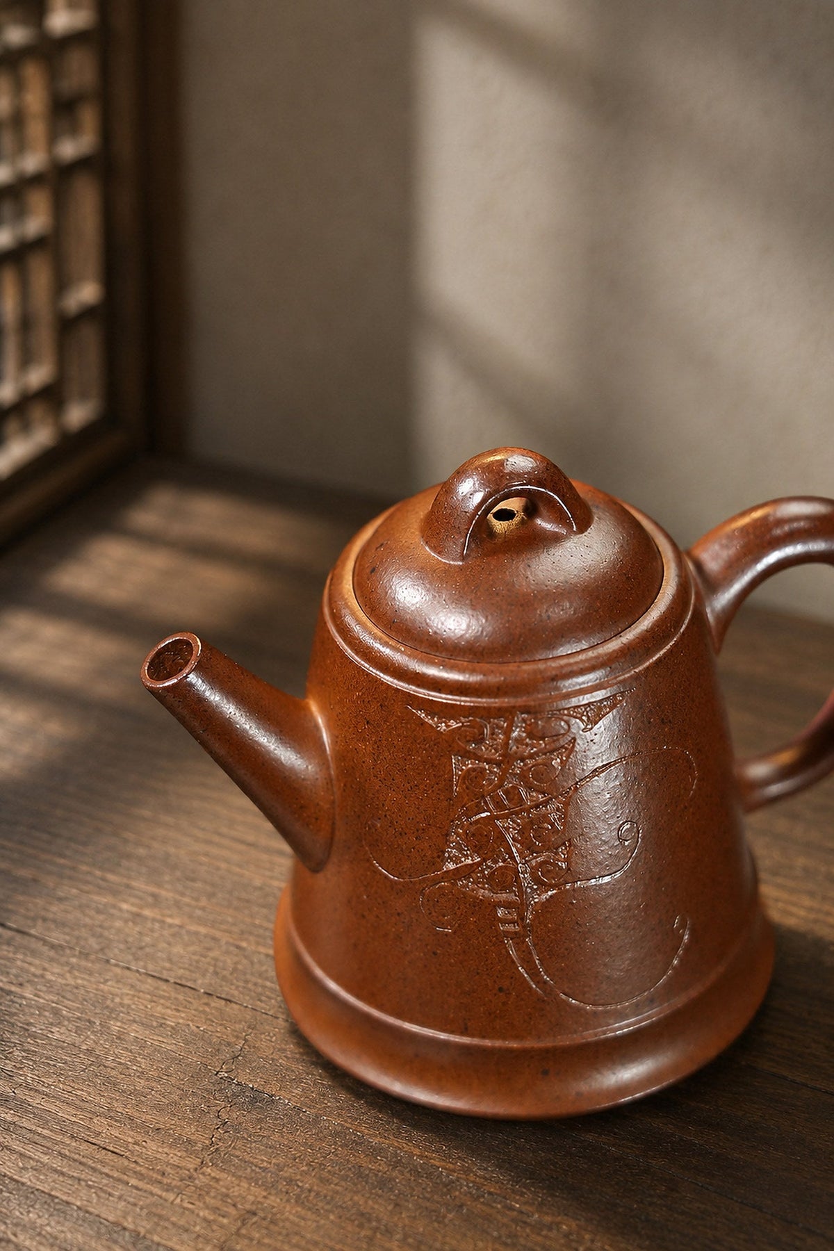 Artisan Design Yixing Zisha Teapot – Golden Duanni Clay, 90ml