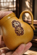 Handmade Artisan Design Yixing Zisha Teapot – Golden Duanni Clay, 100ml