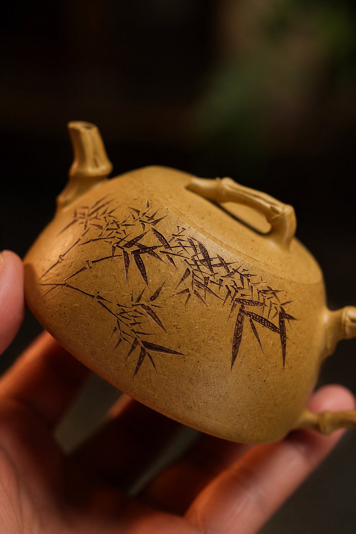 Artisan Design Yixing Zisha Teapot – Golden Duanni Clay, 160ml