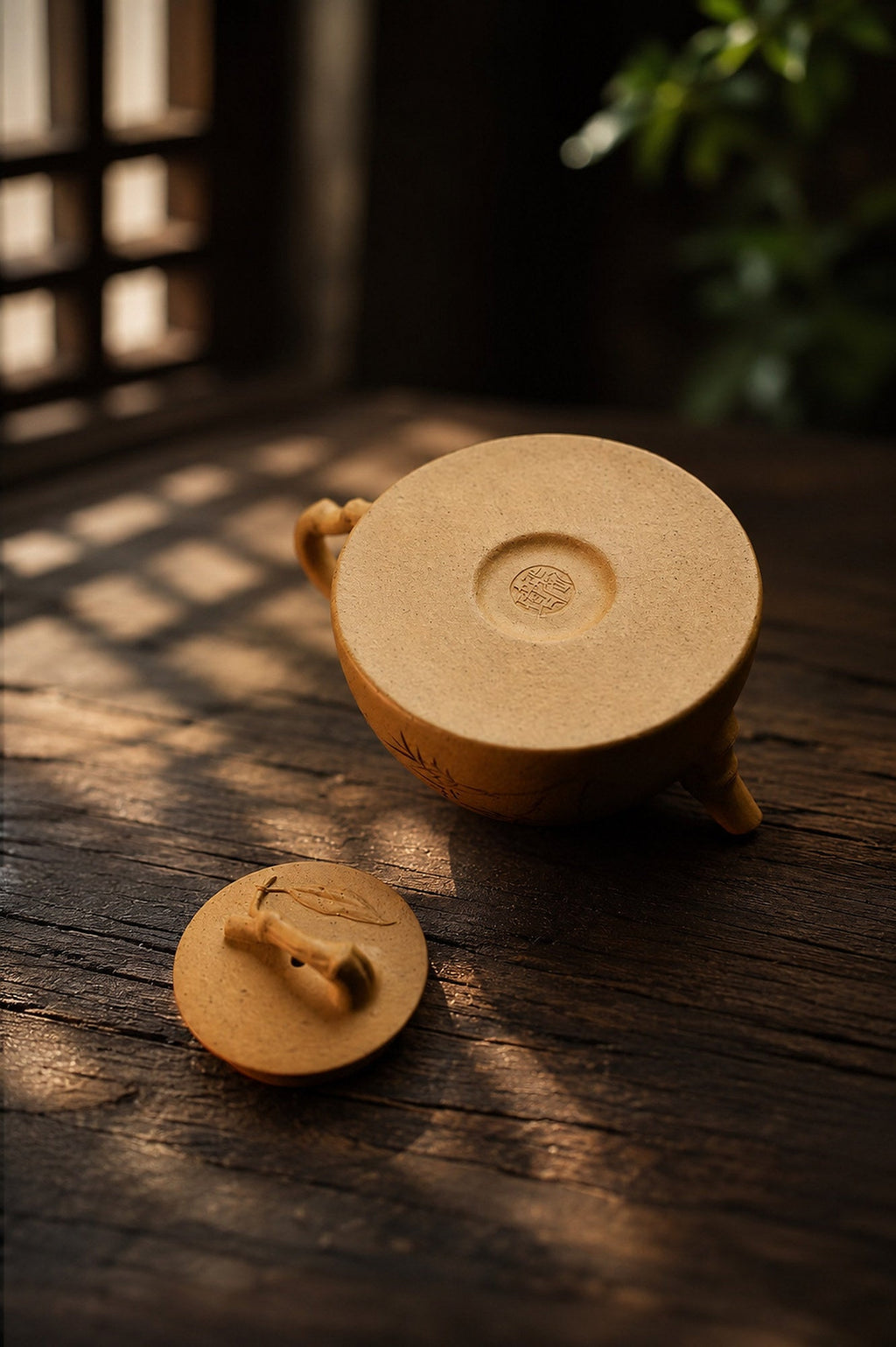 Artisan Design Yixing Zisha Teapot – Golden Duanni Clay, 160ml