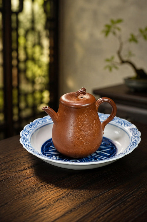 Artisan Design Yixing Zisha Teapot – Golden Duanni Clay, 120ml