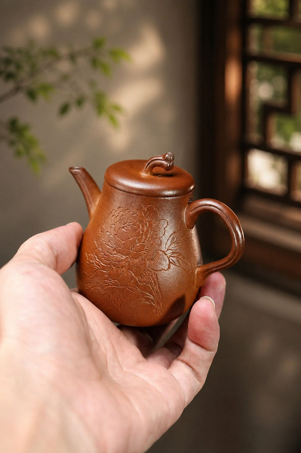 Artisan Design Yixing Zisha Teapot – Golden Duanni Clay, 120ml