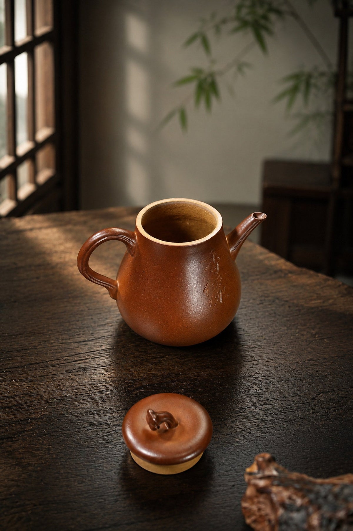 Artisan Design Yixing Zisha Teapot – Golden Duanni Clay, 120ml