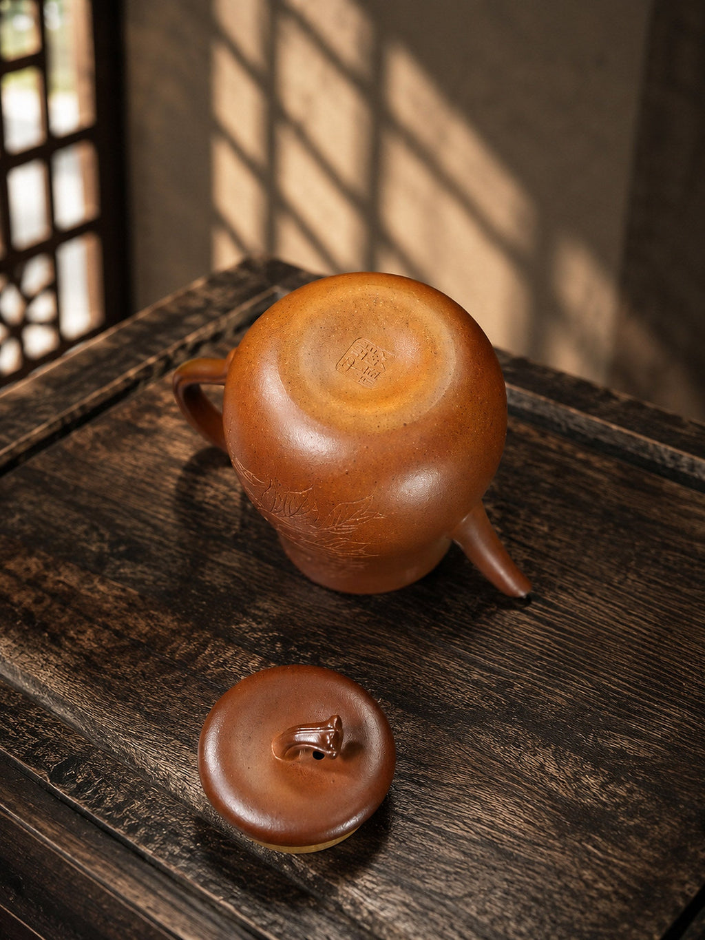 Artisan Design Yixing Zisha Teapot – Golden Duanni Clay, 120ml