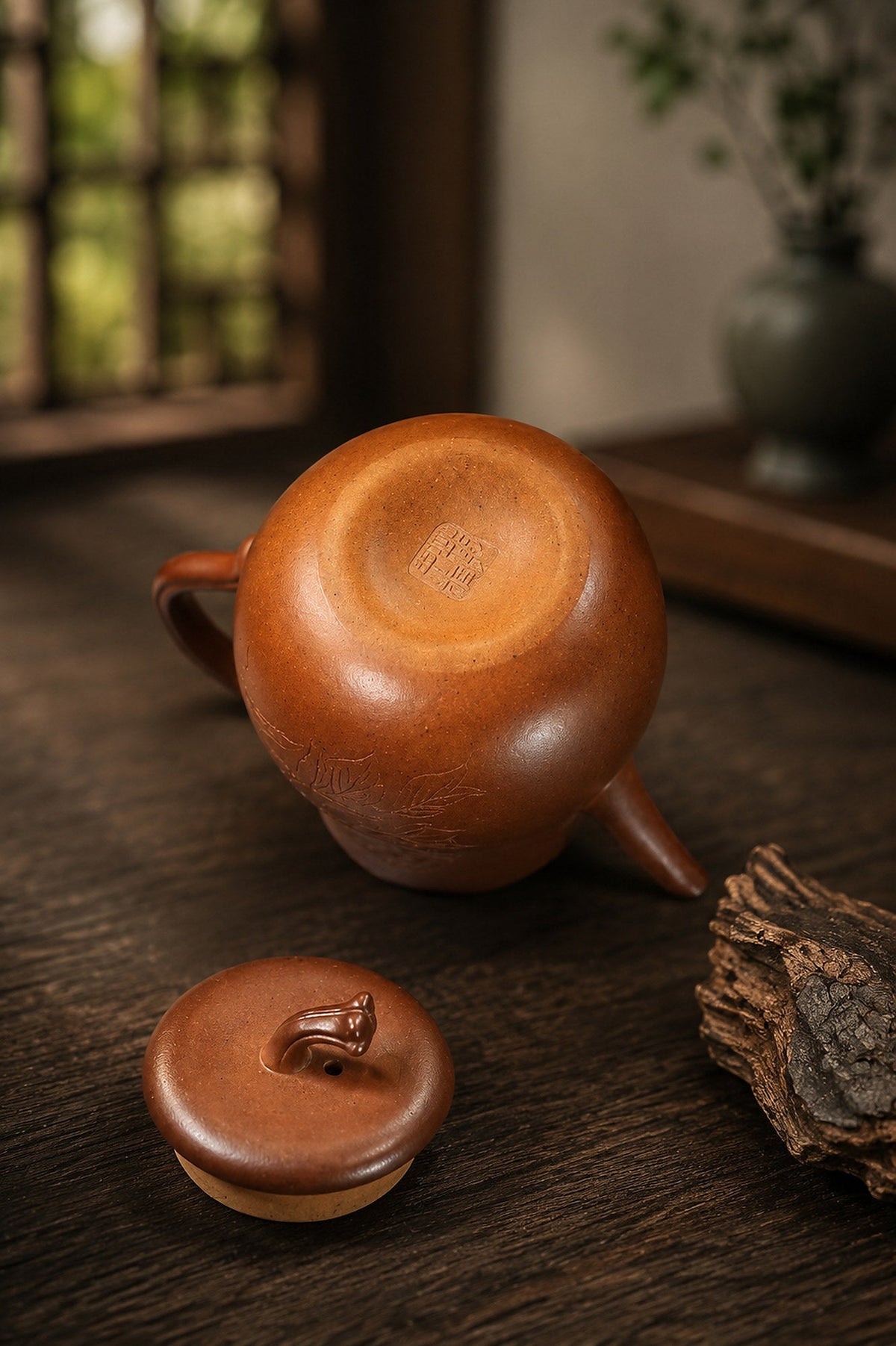 Artisan Design Yixing Zisha Teapot – Golden Duanni Clay, 120ml
