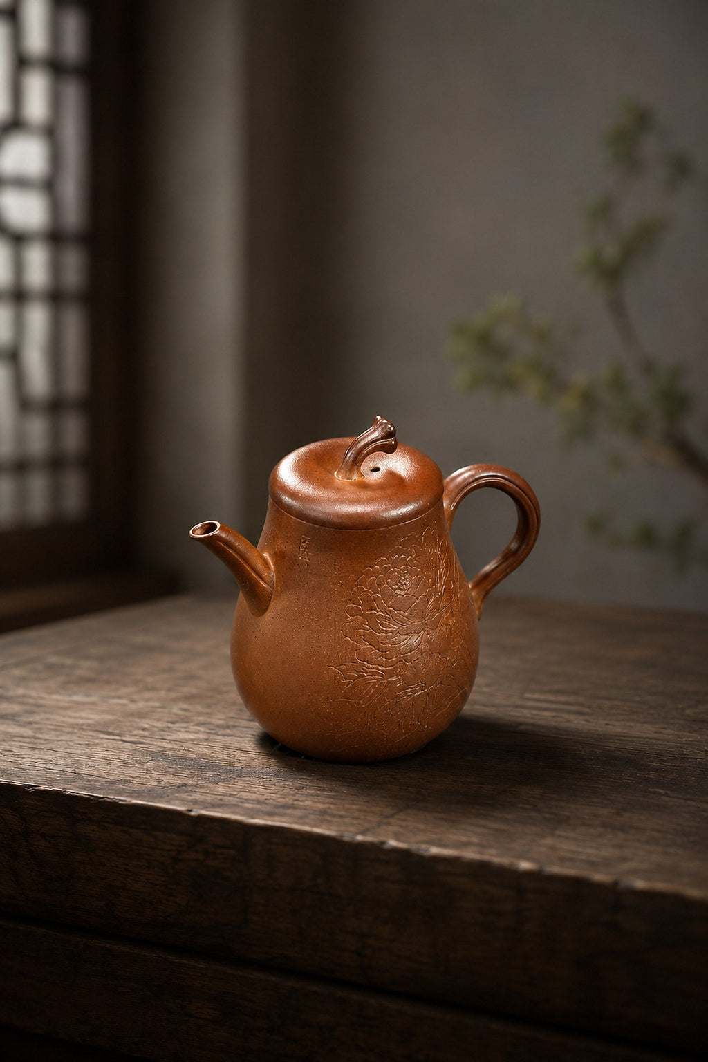 Artisan Design Yixing Zisha Teapot – Golden Duanni Clay, 120ml