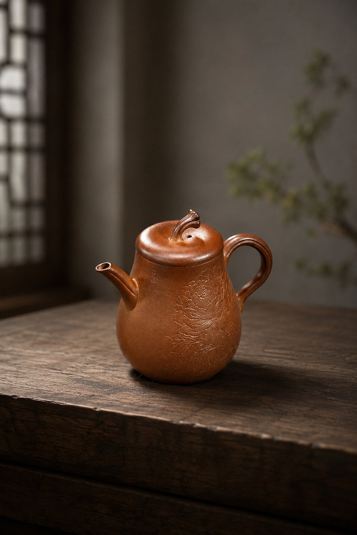 Artisan Design Yixing Zisha Teapot – Golden Duanni Clay, 120ml