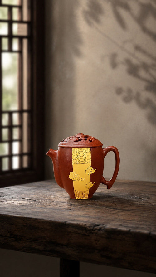 Handmade Artisan Design Yixing Zisha Teapot – Jiangponi Clay, 180ml