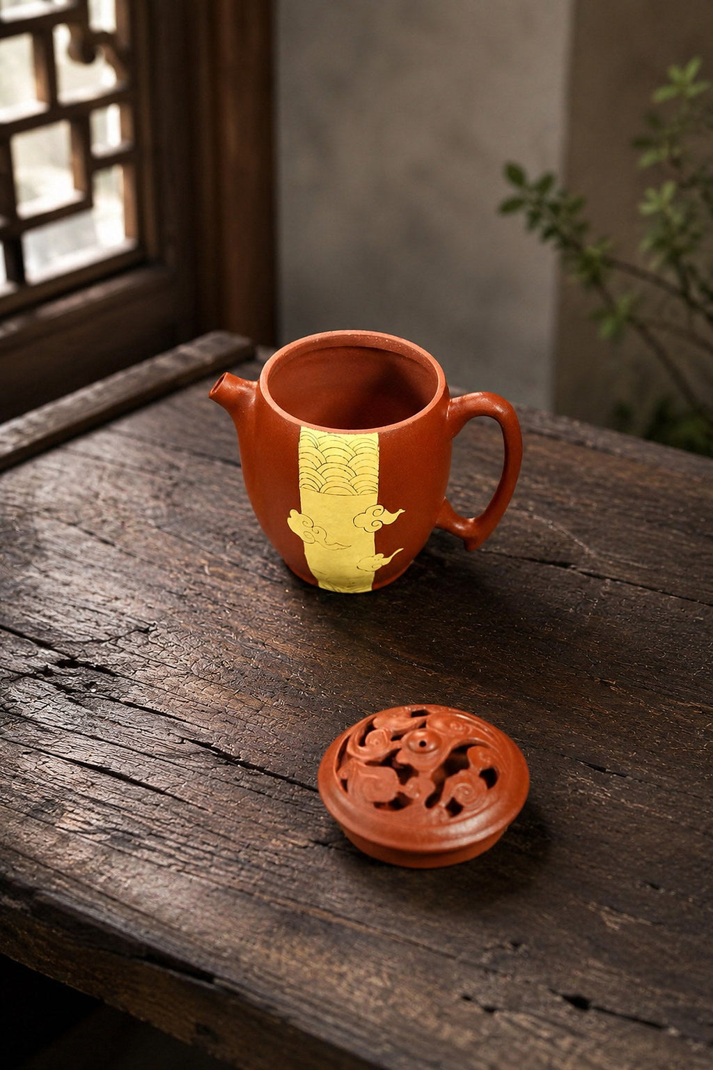 Handmade Artisan Design Yixing Zisha Teapot – Jiangponi Clay, 180ml