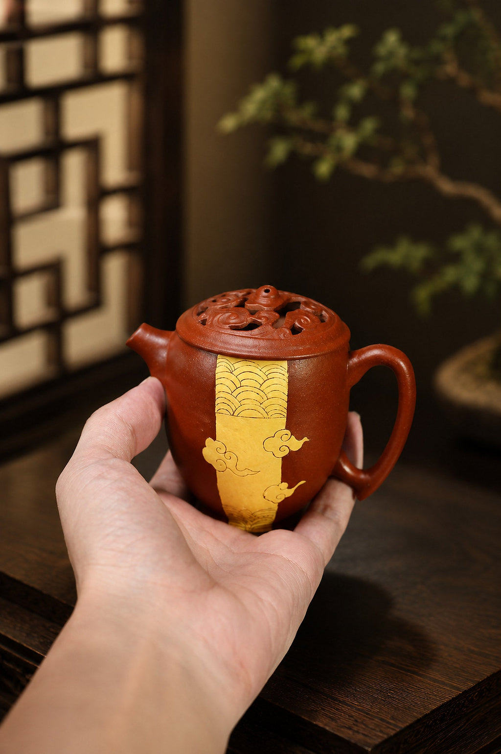 Handmade Artisan Design Yixing Zisha Teapot – Jiangponi Clay, 180ml