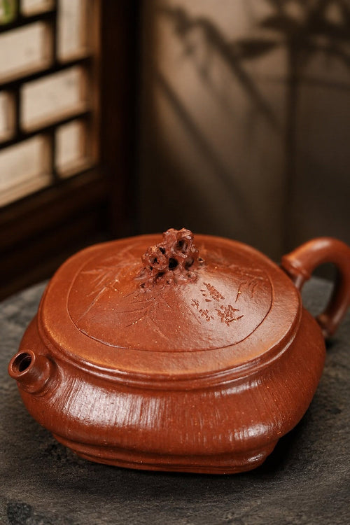 Handmade Artisan Design Yixing Zisha Teapot – Jiangponi Clay, 140ml