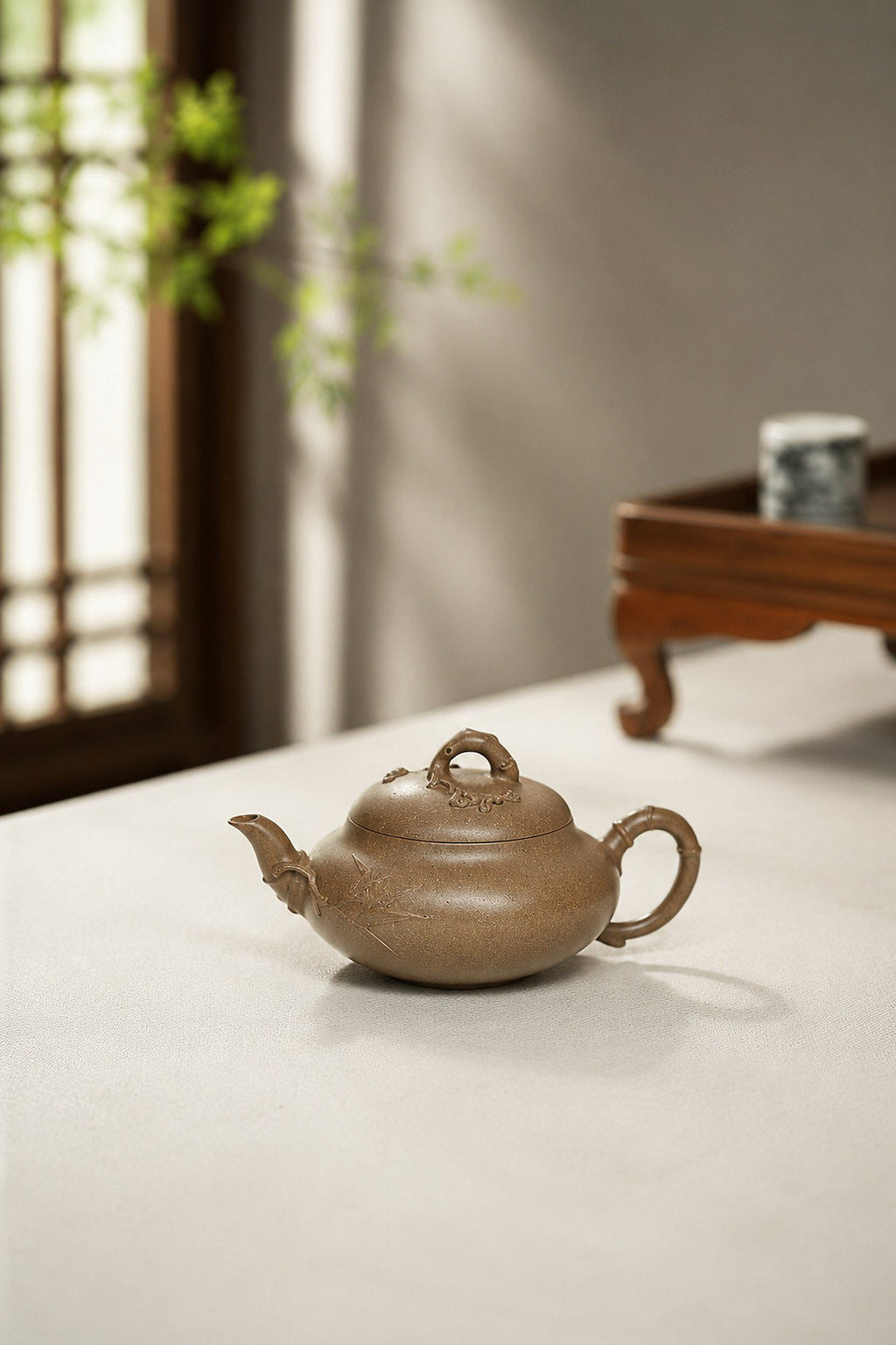 Handmade Artisan Design Yixing Zisha Teapot – Qing Jiangponi Clay, 130ml