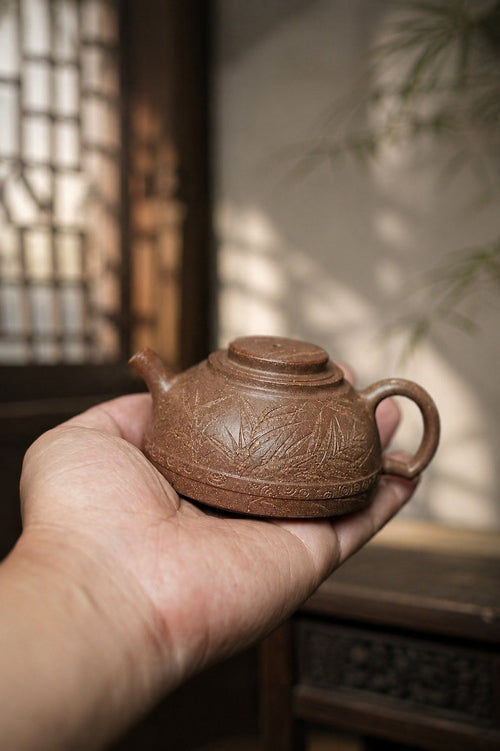 Artisan Design Yixing Zisha Teapot – Qing Jiangponi Clay, 120ml