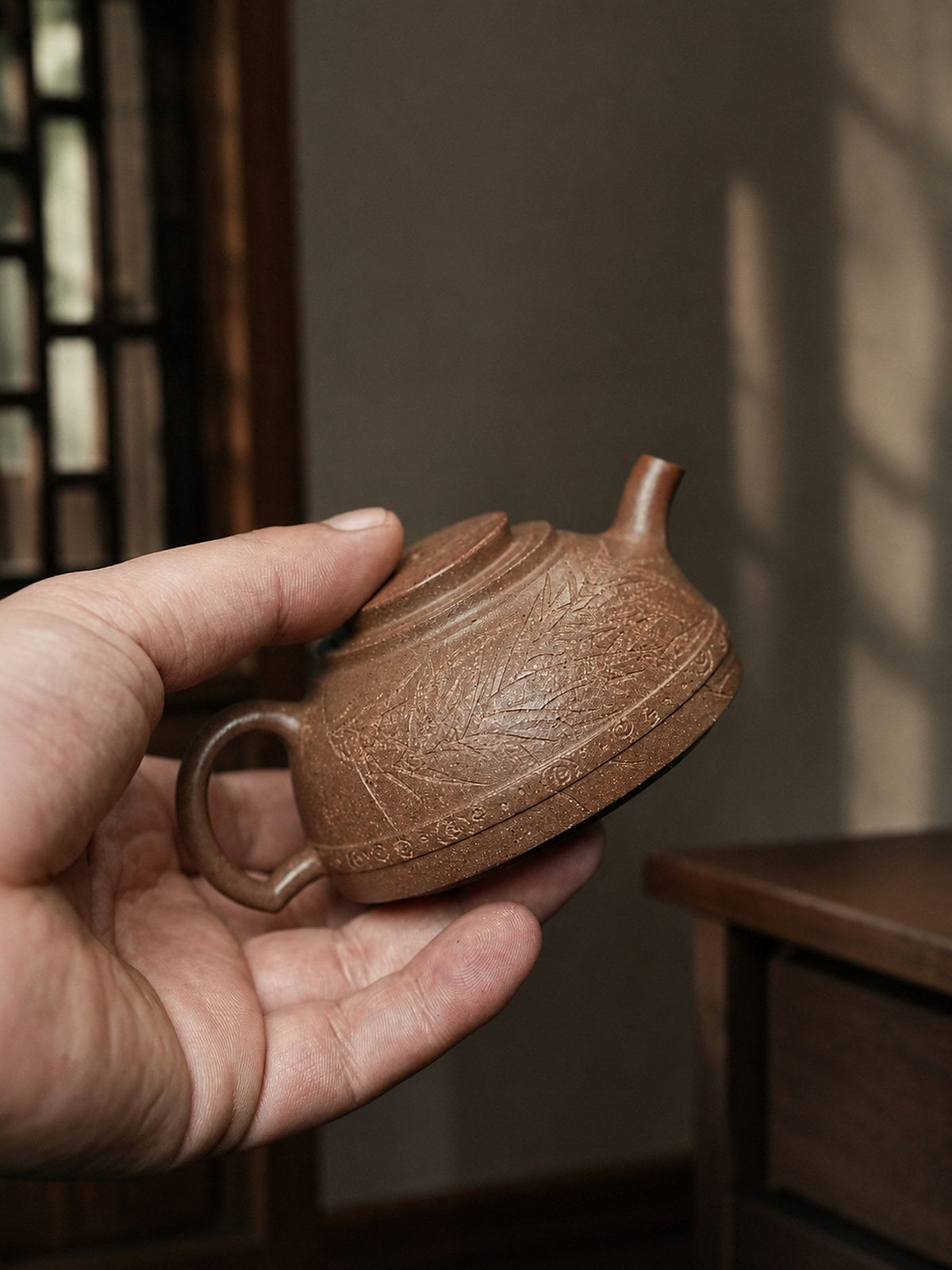 Artisan Design Yixing Zisha Teapot – Qing Jiangponi Clay, 120ml