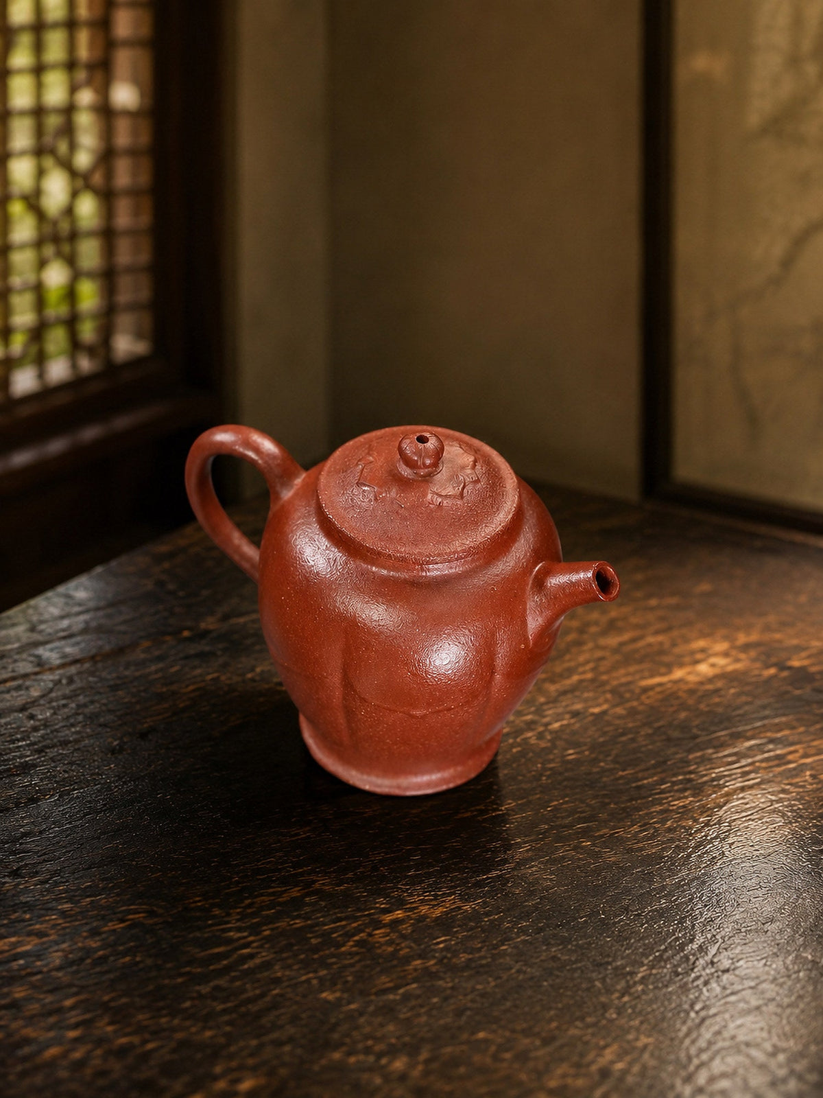 Handmade Artisan Design Yixing Zisha Teapot – Red Jiangponi Clay, 90ml