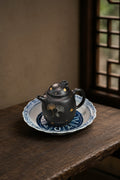 Artisan Design Yixing Zisha Teapot – Reduction-Fired Zhuni Clay, 180ml