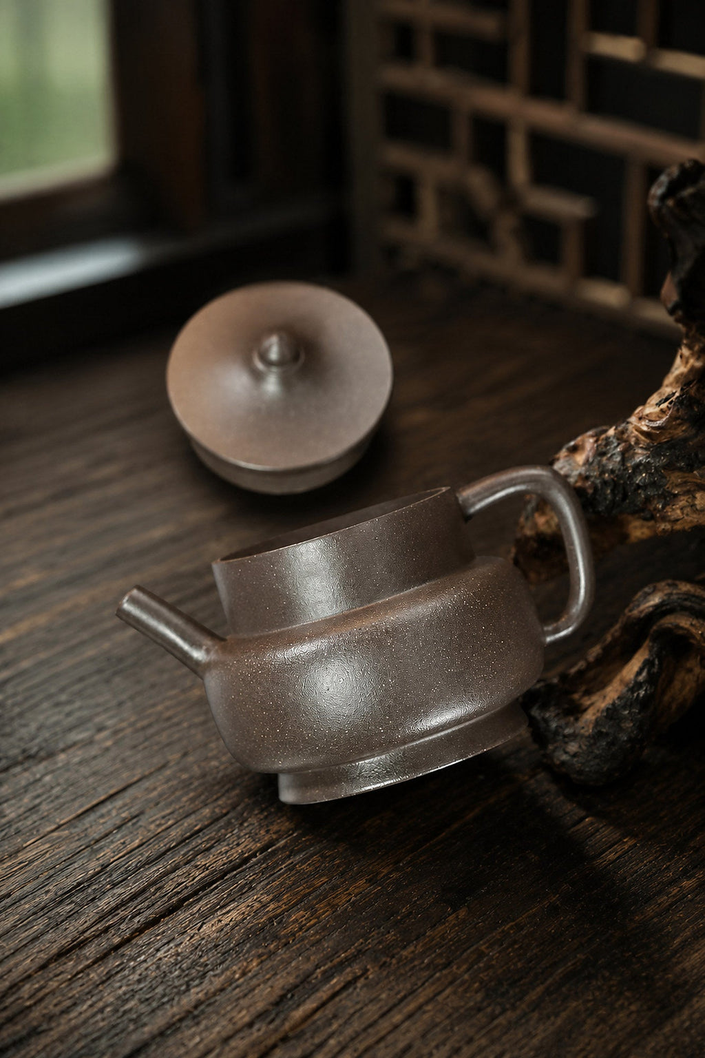 Handmade Artisan Design Yixing Zisha Teapot – Tianqingni Clay, 140ml