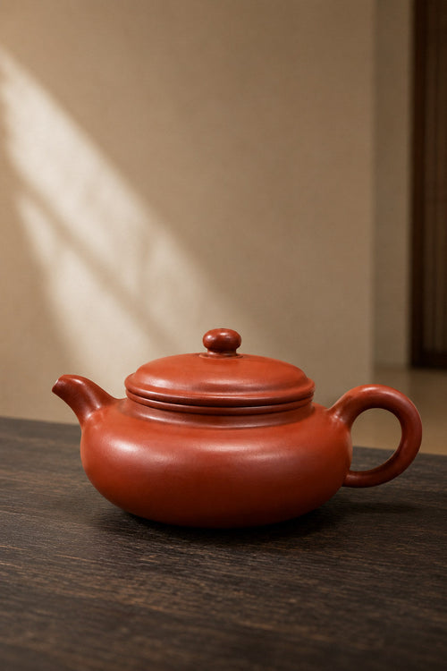 Handmade Bian Fu Yixing Zisha Teapot – Dahongpao Clay, 120ml
