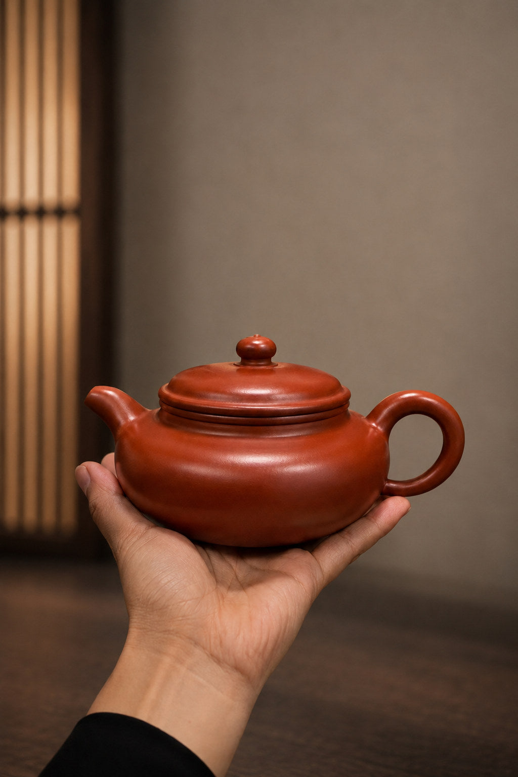 Handmade Bian Fu Yixing Zisha Teapot – Dahongpao Clay, 120ml
