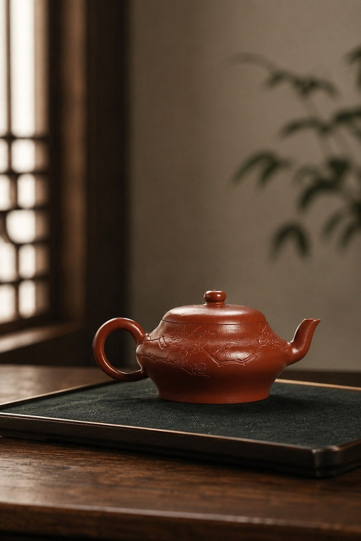 Bian Yu Yixing Zisha Teapot – Zhuni Clay, 160ml