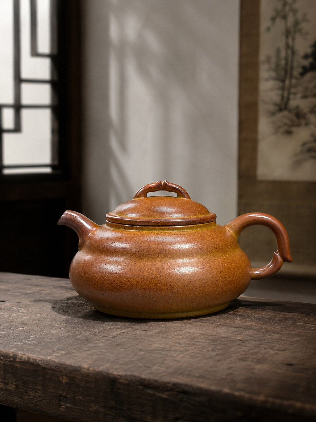 Chen Xin Ru Yi Yixing Zisha Teapot – Golden Duanni Clay, 200ml