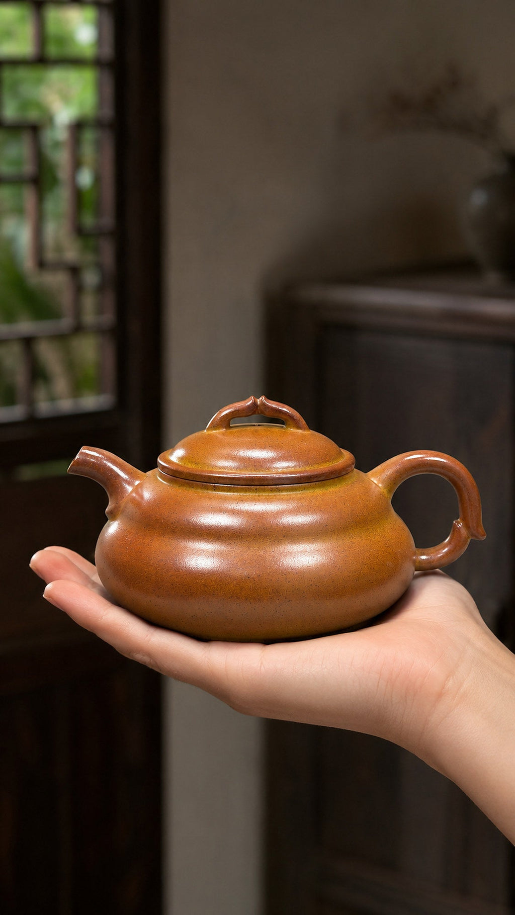 Chen Xin Ru Yi Yixing Zisha Teapot – Golden Duanni Clay, 200ml