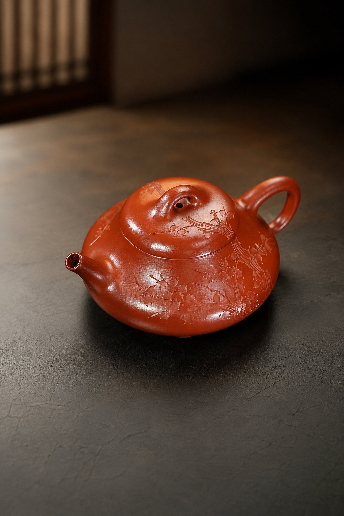 Handmade San Zu Chu Piao Yixing Zisha Teapot – Zhuni Clay, 130ml