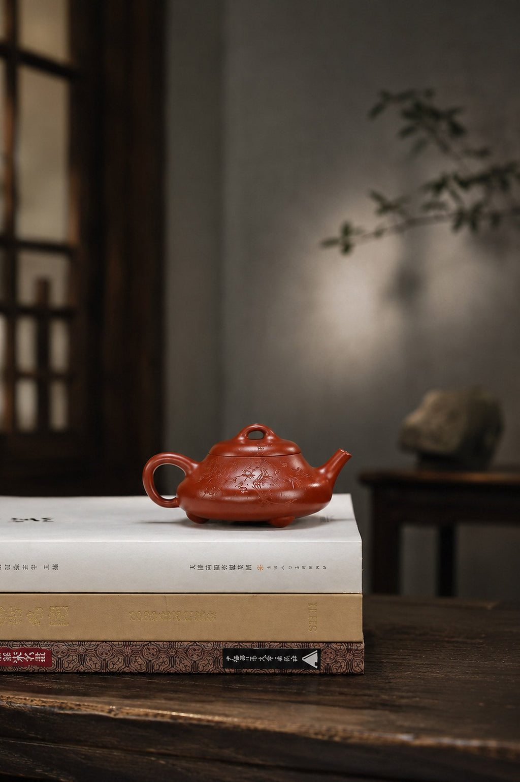 Handmade San Zu Chu Piao Yixing Zisha Teapot – Zhuni Clay, 130ml