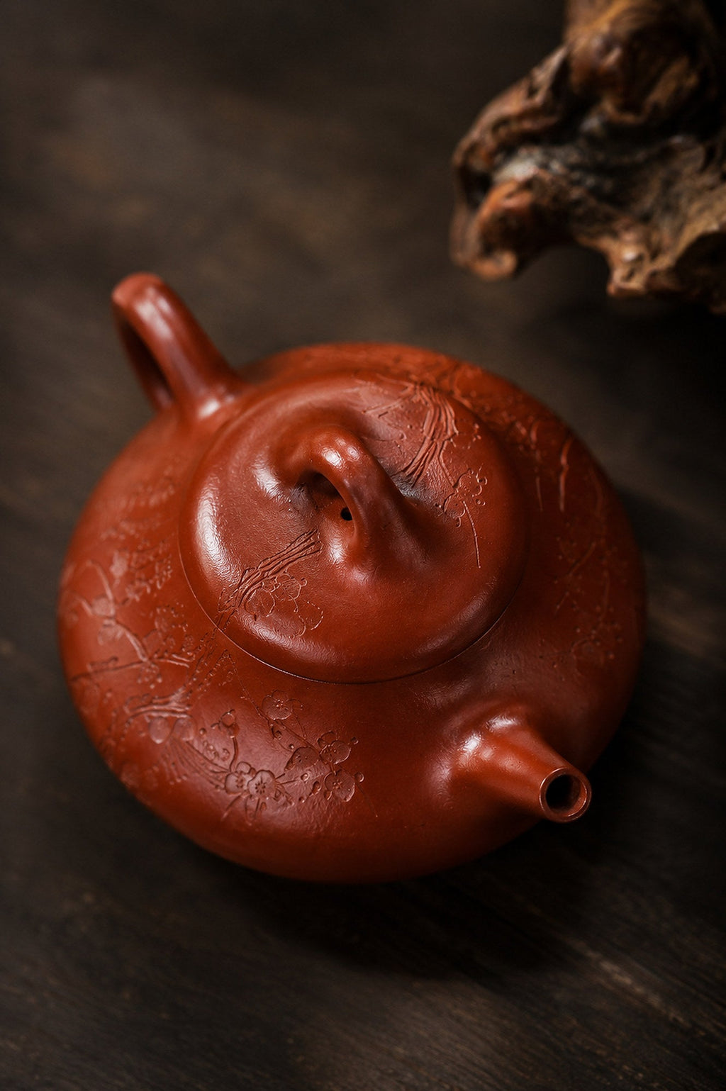 Handmade San Zu Chu Piao Yixing Zisha Teapot – Zhuni Clay, 130ml