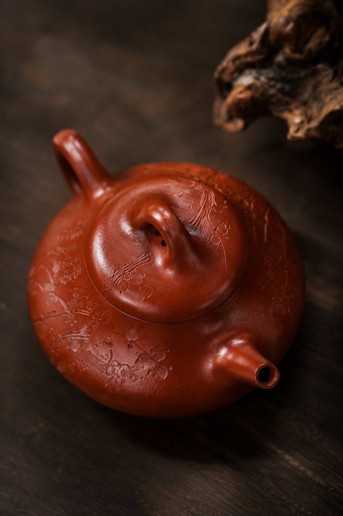 Handmade San Zu Chu Piao Yixing Zisha Teapot – Zhuni Clay, 130ml