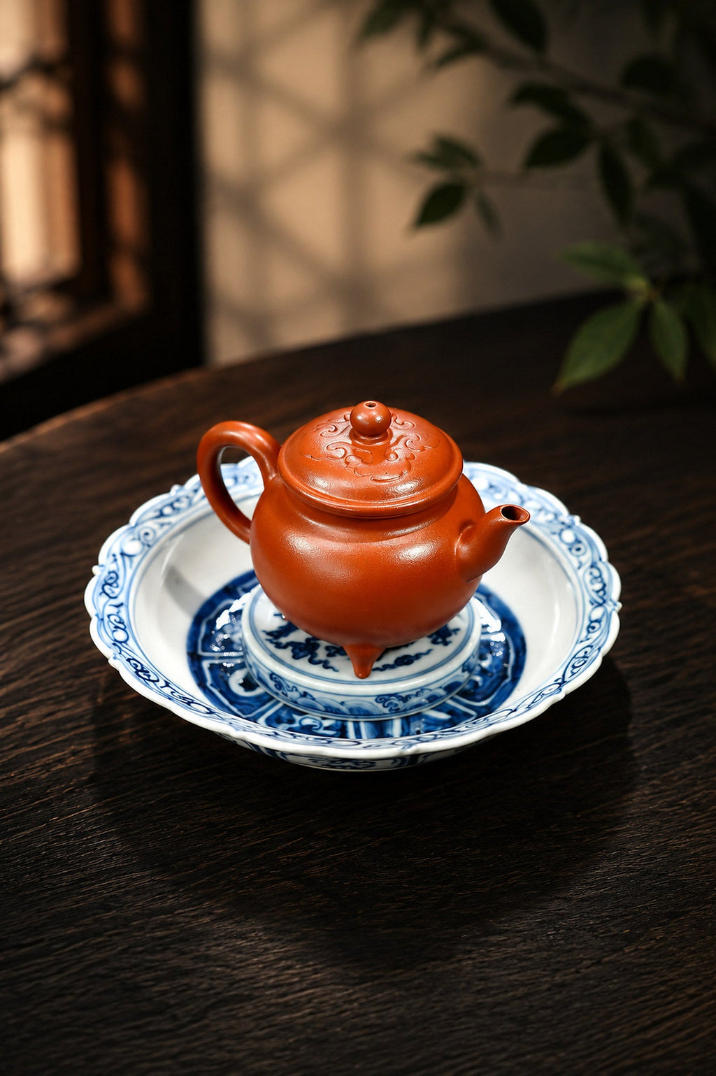 Handmade Da Bin Ru Yi Yixing Zisha Teapot – Xiao Hongni Clay, 110ml