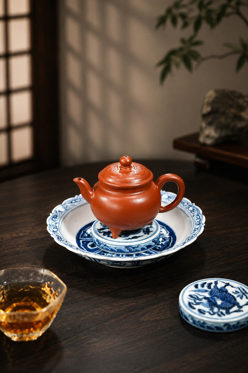 Handmade Da Bin Ru Yi Yixing Zisha Teapot – Xiao Hongni Clay, 110ml