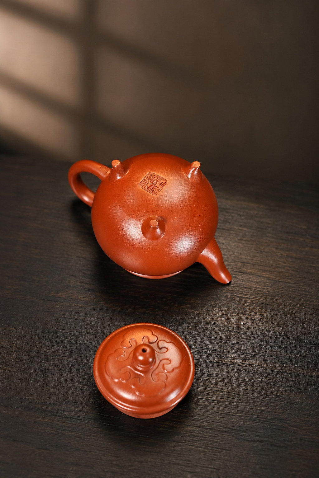 Handmade Da Bin Ru Yi Yixing Zisha Teapot – Xiao Hongni Clay, 110ml