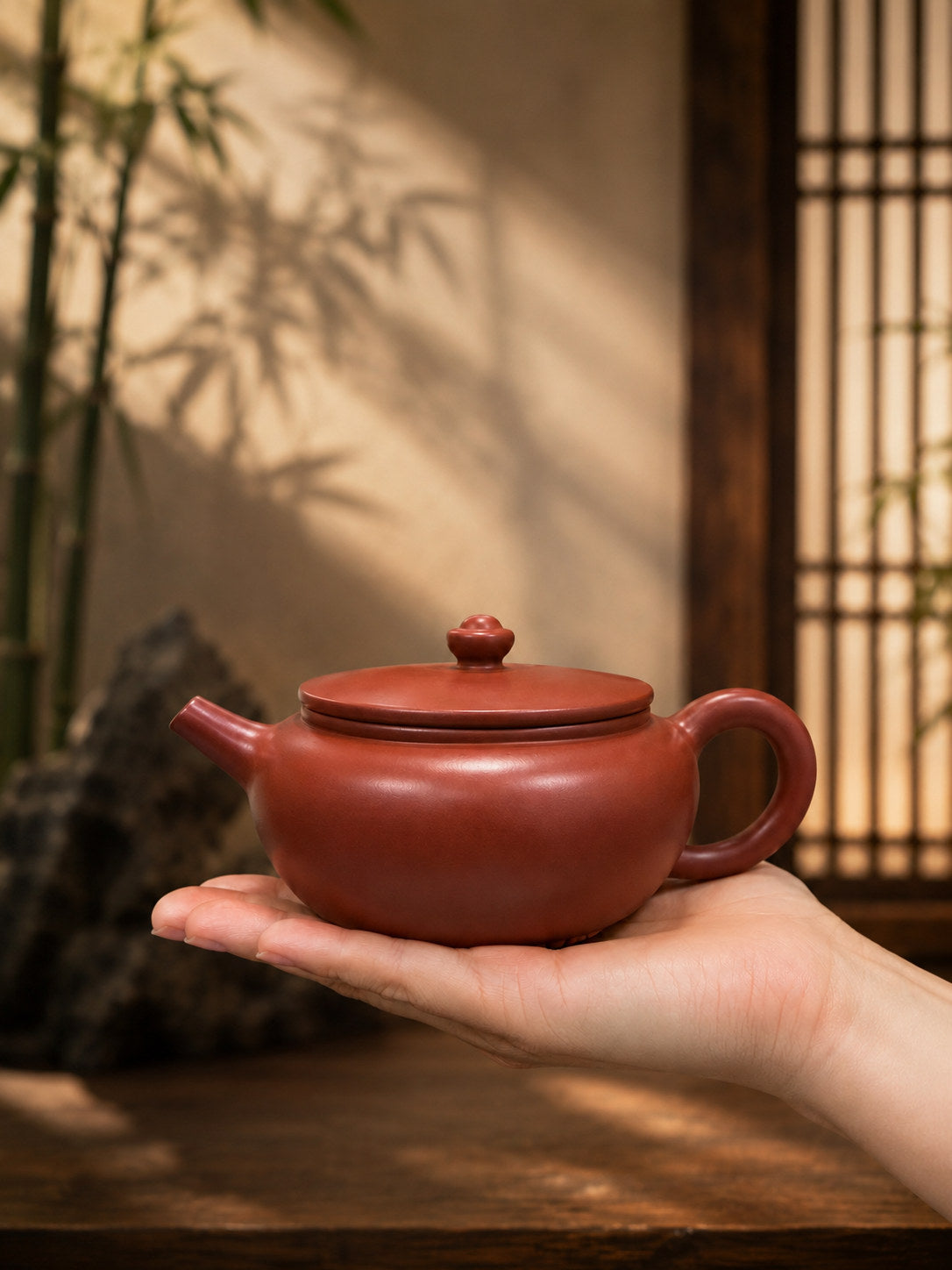 Handmade Da Bin Shi Yi Yixing Zisha Teapot – Dahongpao Clay, 180ml
