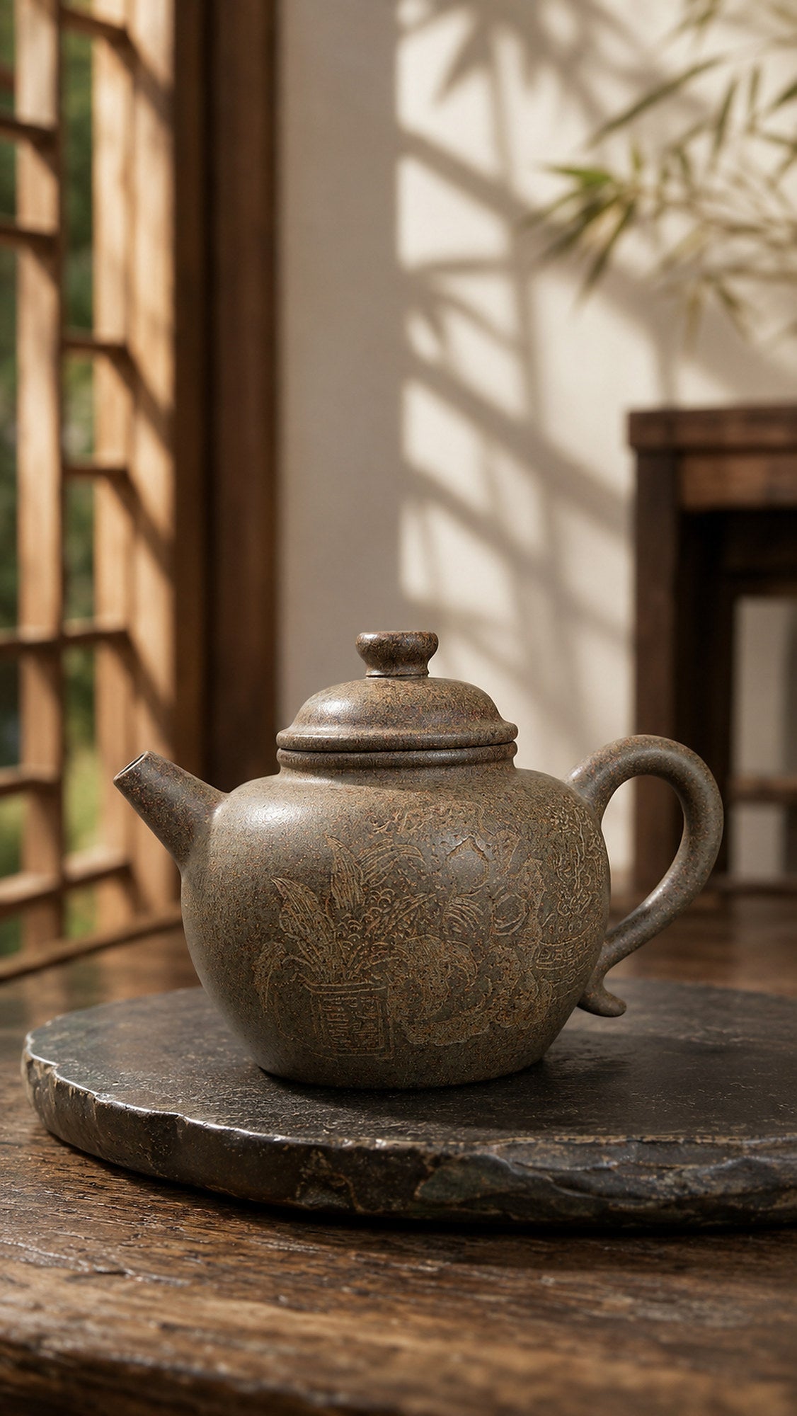 Da Bin Yuan Niu Yixing Zisha Teapot – Xiekeqing Clay, 200ml